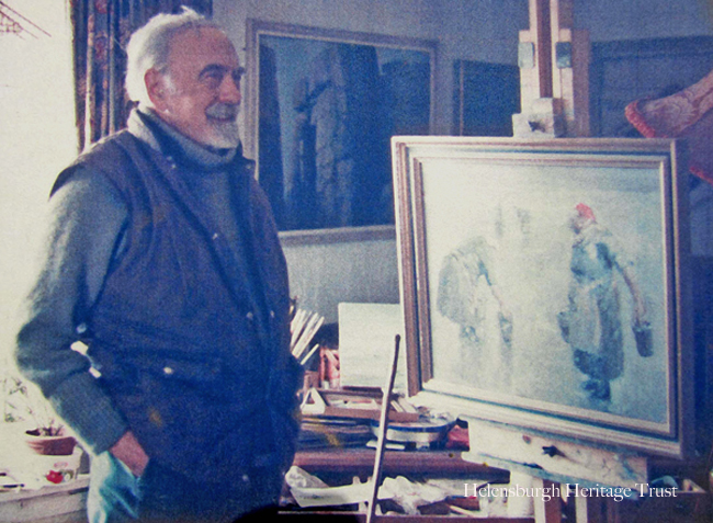 Gregor Ian Smith in his Glen Fruin studio. Photo by Fiona E.Mackie. GIS-in-studio-w