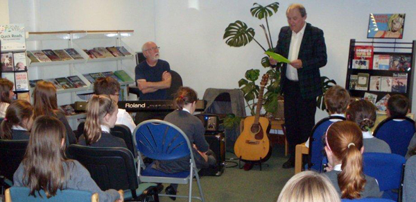 Pupils of St Joseph's Primary School enjoy the performance. Photo by their teacher, Mrs McLean. Henry-Bell-Dave-Alan-class-w