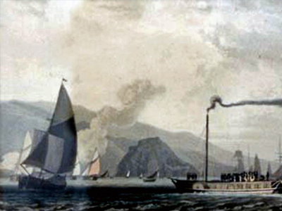 AT Steamboat on the Clyde William Daniell